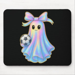 Süße Fußball-Geistliebhaberin Pastell-Halloween-Co Mousepad