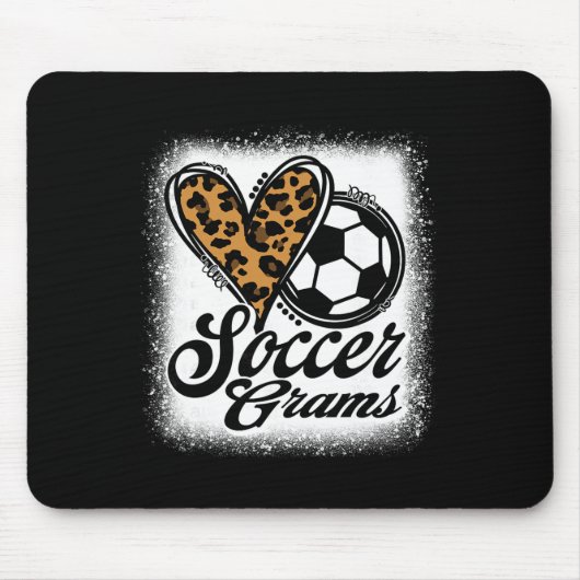 Süße Fußball-Grams Leoparden-Herz Mousepad (Vorne)