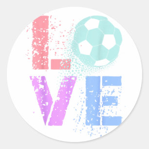 Süße Fußball Liebe Valentinstag Mama Stollenschuhe Runder Aufkleber