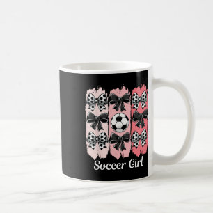 Süße Fußball Mädchen Coquette Schleife Fußball Mäd Kaffeetasse