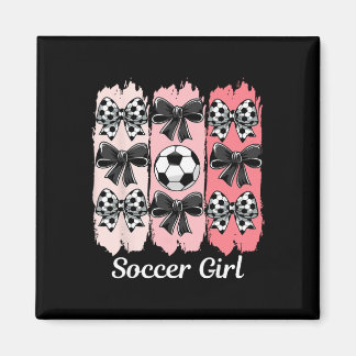 Süße Fußball Mädchen Coquette Schleife Fußball Mäd Magnet