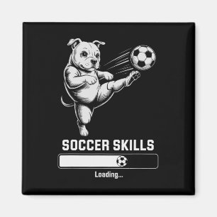 Süße Fußball-Mops-Fähigkeiten Laden Hund Punkte St Magnet