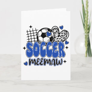 Süße Fußball-Oma Leopard Lustiger Fußball-Mama-Mom Karte