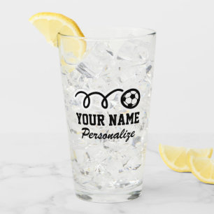 Süße Fußball-Sport-Geburtstagsdruck Benutzerdefini Glas