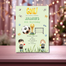 Süße Fußball-WM-Kindergeburtstagseinladung