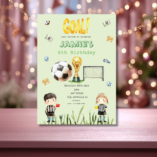 Süße Fußball-WM-Kindergeburtstagseinladung Einladung