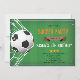Süße Fußballparty-Einladung Einladung