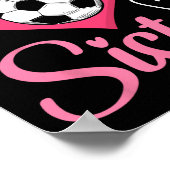 Süße Fußballschwester Herz Poster (Ecke)