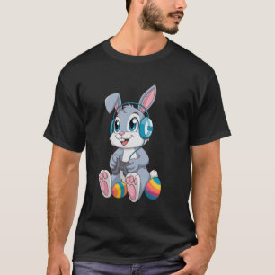 Süße Gamer-Häschen-Oster-Gaming-Headsets Lustige B T-Shirt