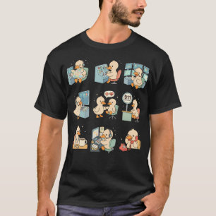 Süße Gans 911 Dispatcher Notruf-Anrufbediener T-Shirt