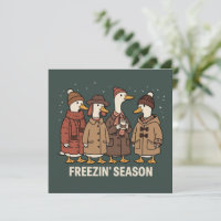 Süße Gans Frostige Jahreszeit Winter Gemütlicher H