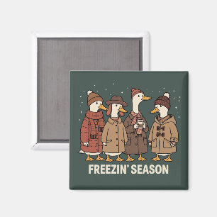 Süße Gans Frostige Jahreszeit Winter Gemütlicher H Magnet