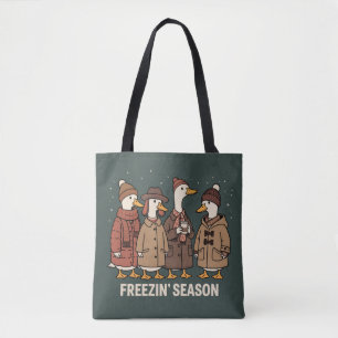 Süße Gans Frostige Jahreszeit Winter Gemütlicher H Tasche