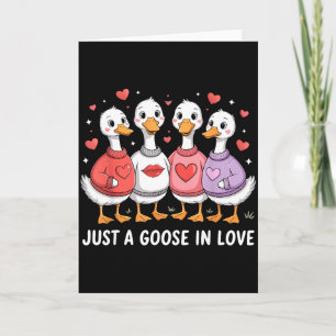 Süße Gans Valentinstag Liebe Kuscheliges Tier Karte