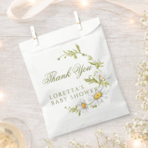 Süße Gänseblümchen-Blumen-Baby-Shower-Dankeschön