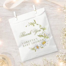 Süße Gänseblümchen-Blumen-Baby-Shower-Dankeschön Geschenktütchen