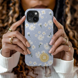 Süße Gänseblümchen-Blumen-Initialen iPhone 16 Pro Max Hülle