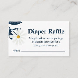Süße Gänseblümchen-Windel-Raffle-Ticket-Einlage Begleitkarte