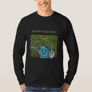 Süße Garten-Crew Spaß! Cartoon-Gartengeräte T-Shirt