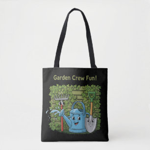 Süße Garten-Crew Spaß! Cartoon-Gartengeräte Tasche