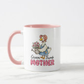 Süße Gartenarbeit Mütter Gans Wortkunst Tasse (Links)