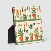 Süße Gartengeräte Floralmuster Cozy Fotoplatte (Vorderseite)