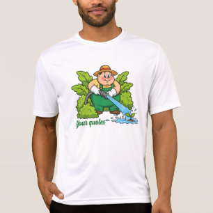 Süße Gartengestaltung Bauer Cartoon-Kunst T-Shirt