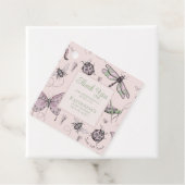 Süße Garteninsekten Rosa Danke Geschenkanhänger (Beispiel)