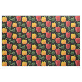 Süße Gartenpaprika Schwarzes Nähstoff Stoff (Fat Quarter (45,7 x 55,9 cm))