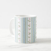 Süße Gartenstreifen-Blumen-Kaffeetasse Kaffeetasse (Vorderseite Links)