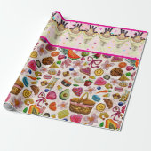 Süße Gebäck Süßigkeiten Geschenkpapier (Ungerollt)