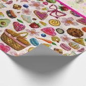 Süße Gebäck Süßigkeiten Geschenkpapier (Ecke)
