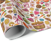 Süße Gebäck Süßigkeiten Geschenkpapier (Rolleneckpunkt)