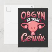 Süße Gebärmutterhals Frauenarzt Gynäkologe Arzt Gy Postkarte (Vorne/Hinten)