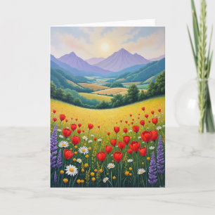 Süße Geburtstags-Blumen-View-Karte Karte