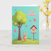 Süße Geburtstagsbaum Karte (Gelbe Blume)