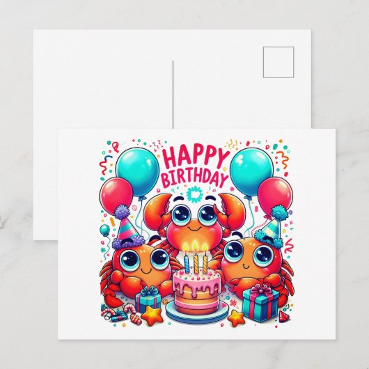 Süße Geburtstagspostkarten Postkarte (Vorne/Hinten)