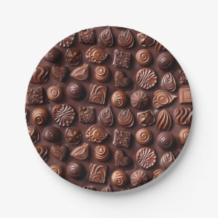Süße Geburtstagsschokolade Einzigartiger Trend Foo Pappteller