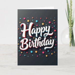 Süße Geburtstagsschrift-Typografie-Karte Karte