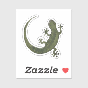 Süße Gecko-Illustration Aufkleber