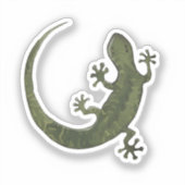 Süße Gecko-Illustration Aufkleber (Vorderseite)