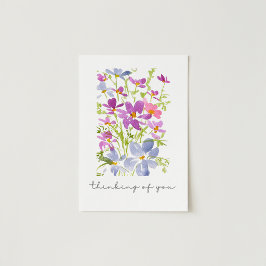 Süße Gedanken an Dich Watercolor Floral  Karte