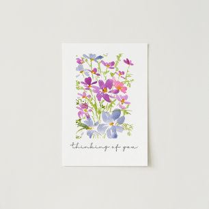 Süße Gedanken an Dich Watercolor Floral Karte
