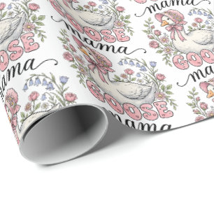 Süße geflieste Mama-Gans Muttertag Geschenkpapier