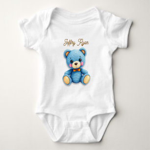 Süße gehäkelt Bär personalisiert Baby Strampler