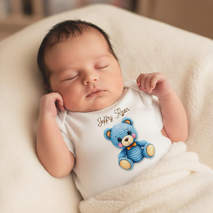Süße gehäkelte Bären personalisiert Baby Strampler