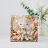 Süße gehäkeltete Oktopus Candy Land Ästhetik (Stehend Vorderseite)