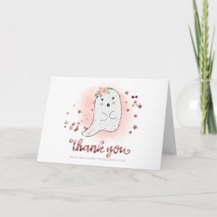 Süße Geist Halloween Baby Shower Danksagungskarte Karte