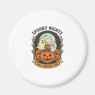 Süße Geist-Kürbisse Vintage-Gravur Halloween-Ar Magnet