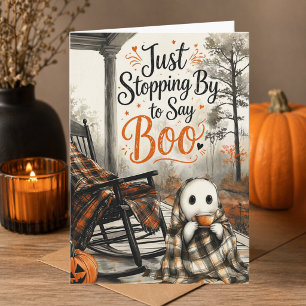 Süße Geist-Spruch-Boo-Gemütliche-Happy-Halloween-K Karte